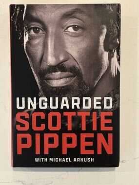 Scottie Pippen SIGNED AUTOGRAPH BOOK Unguarded Hardcover Chicago Bulls 3